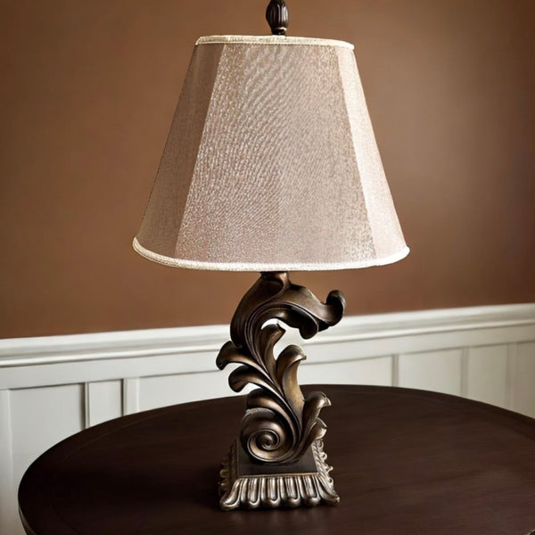 Modern Scroll Lamp with Shade