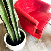 Gorgeous Red Chair with Footstool