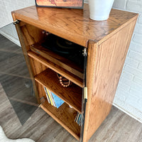 Oak Record Cabinet