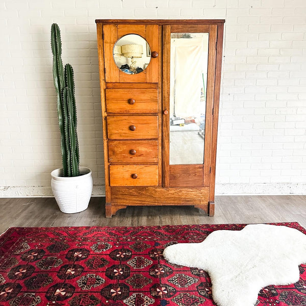 Vintage Mirrored Armoire