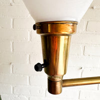 Vintage Brass Floor Lamp - Battery Operated Bulb