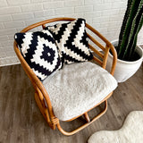 Pair of Bamboo Chairs with Cushions