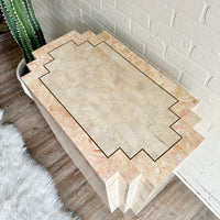 Post Mod Marble Geometric Hallow Entry Table