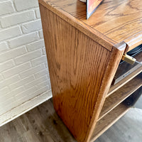 Oak Record Cabinet