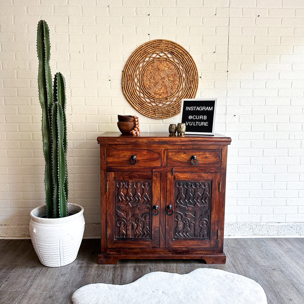 Vintage Pier One Moroccan Cabinet