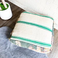 Apartment F Vintage Green Moroccan Pouf