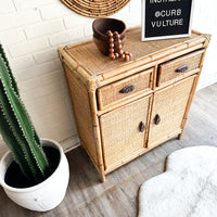 Vintage Pier One Bamboo Cabinet