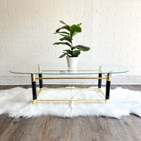 Vintage Horned Gold & Black Coffee Table