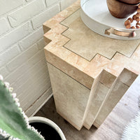Post Mod Marble Geometric Hallow Entry Table