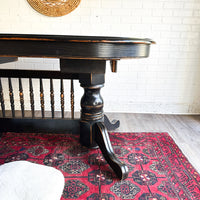 Black Distressed Expandable Dining Table