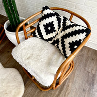 Pair of Bamboo Chairs with Cushions