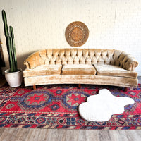 Vintage Gold Velvet Chesterfield Couch