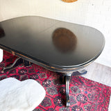 Black Distressed Expandable Dining Table