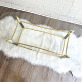 Vintage Horned Gold & Black Coffee Table