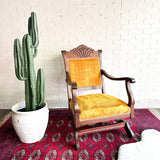 Vintage Velvet Yellow Rocker