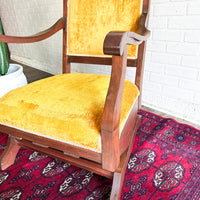 Vintage Velvet Yellow Rocker