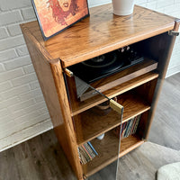 Oak Record Cabinet