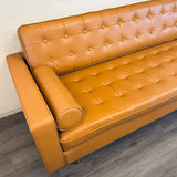 Vegan Leather Camel Brown Sofa