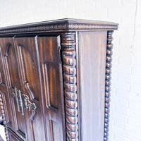 Vintage Mediterranean Armoire Dresser