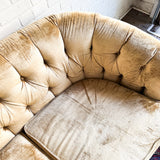 Vintage Gold Velvet Chesterfield Couch