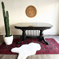 Black Distressed Expandable Dining Table