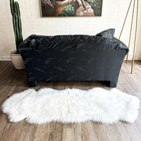 Post Mod Black Silk Loveseat