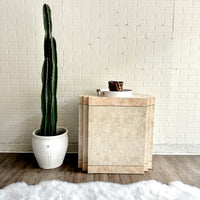 Post Mod Marble Geometric Hallow Entry Table