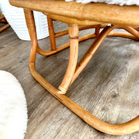 Pair of Bamboo Chairs with Cushions