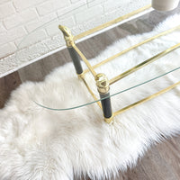 Vintage Horned Gold & Black Coffee Table