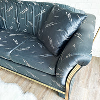 Post Mod Black Silk Couch