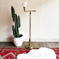Vintage Brass Floor Lamp - Battery Operated Bulb