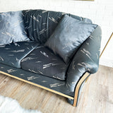 Post Mod Black Silk Loveseat