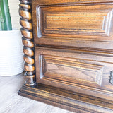 Vintage Mediterranean Armoire Dresser