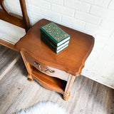 Vintage French Provincial Side Table with Drawer