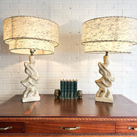 Pair of MCM 1950s Fiberglass Shade Lamps