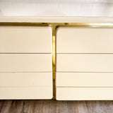 Vintage Post Modern Cream Lacquer Dresser