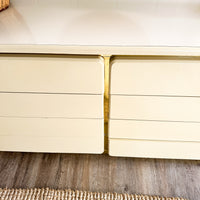 Vintage Post Modern Cream Lacquer Dresser