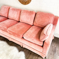 Pink Velvet Vintage Couch