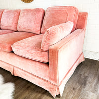 Pink Velvet Vintage Couch