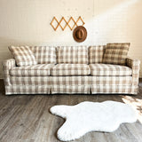 MCM Plaid Neutral Couch