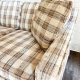 MCM Plaid Neutral Couch