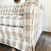 MCM Plaid Neutral Couch