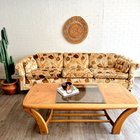 Vintage Velvet MCM Floral Couch