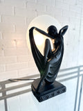 Post Mod Art Deco 1980s FrankArt Nude Lady Lamp