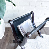 Vintage Leather Magazine Rack