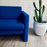 Mid Century Cobalt Blue 2-Seater Sofa