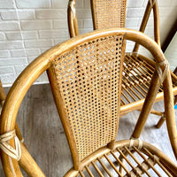 Set of 4 Gorgeous Bamboo and Cane Chairs