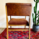 Pair of Brown Vinyl Backed MCM Occasional Chairs