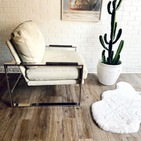 Cy Mann Cream Leather Chair