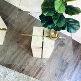 Travertine Marble Coffee Table & Side Table